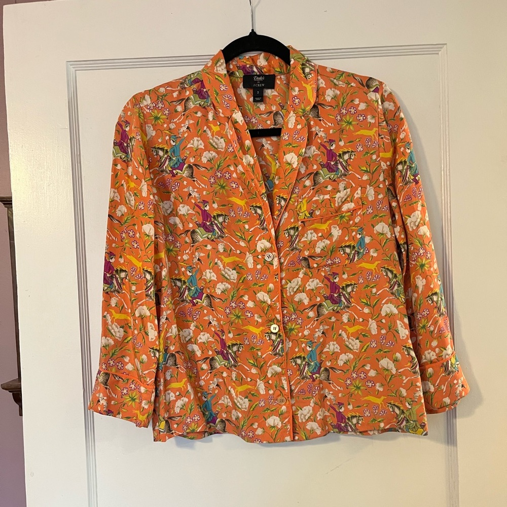 Drake’s London for J. Crew silk blouse